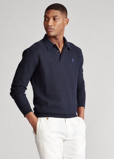 Men's Polo Ralph Lauren Cotton Polo-Collar Sweater | 936278FXM